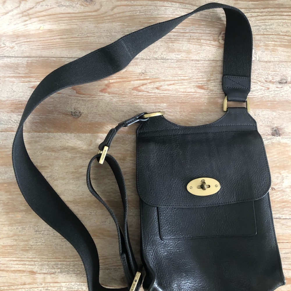 Mulberry Leather Crossbody Satchel